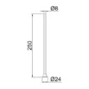 2er SET Distanzhalter Höhe 25cm Schwarz für DUOline Schienensystem