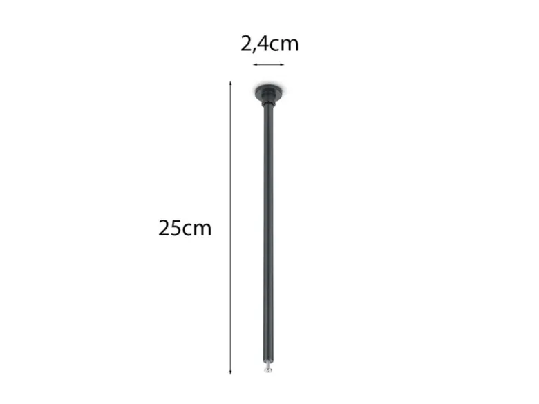 2er SET Distanzhalter Höhe 25cm Schwarz für DUOline Schienensystem