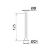 2er SET Distanzhalter Höhe 12,5cm Weiß für DUOline Schienensystem