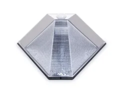 2er Set Dreieckige LED Solar Außenleuchte, Bewegungsmelder, Edelstahl, Downlight