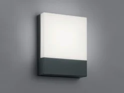 2-er Set eckige LED Außenwandleuchten / Hausnummernleuchten, Anthrazit