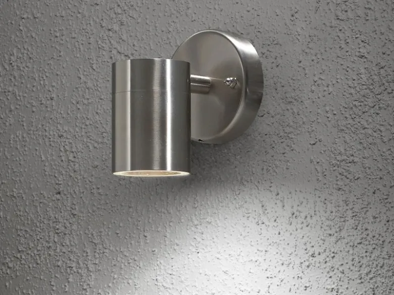 2er-Set Edelstahl Wandleuchte MODENA Down-Light, GU10, Höhe 9 cm, IP44