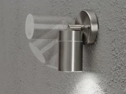 2er-Set Edelstahl Wandspot MODENA, GU10, Höhe 15 cm, IP44