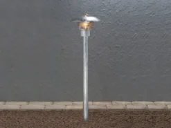 2er-Set elegante Wegeleuchte MODENA galv. Stahl, E27, Höhe 98 cm, IP23