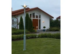 2er-Set elegante Wegeleuchte MODENA galv. Stahl, E27, Höhe 98 cm, IP23