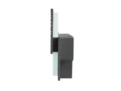2er Set flache LED Außenwandleuchten mit Bewegungsmelder Anthrazit, Breite 40cm
