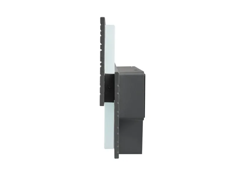 2er Set flache LED Außenwandleuchten mit Bewegungsmelder Anthrazit, Breite 40cm
