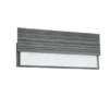 2er Set flache LED Außenwandleuchten aus Aluminium in Anthrazit, Breite 40cm