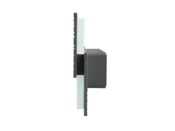 2er Set flache LED Außenwandleuchten aus Aluminium in Anthrazit, Breite 40cm