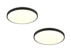 2er SET flache LED Innen Deckenlampen mit Bewegungsmelder Ø 38cm