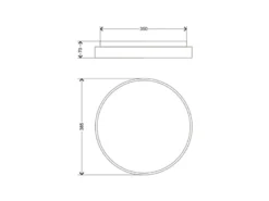 2er SET flache LED Innen Deckenlampen mit Bewegungsmelder Ø 38cm