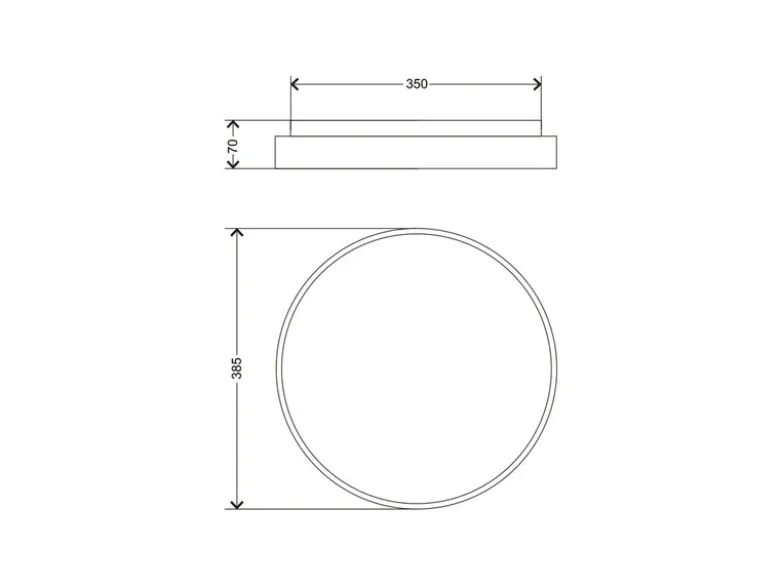 2er SET flache LED Innen Deckenlampen mit Bewegungsmelder Ø 38cm