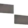 2er SET flache LED Innen Wandleuchten aus Naturschiefer, Breite 25cm