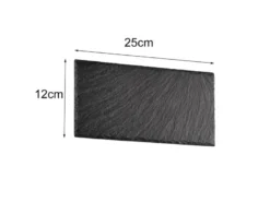 2er SET flache LED Innen Wandleuchten aus Naturschiefer, Breite 25cm