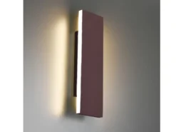 2er Set Flache LED Wandleuchten Up & Down Rostoptik - 3 Stufen Dimmer, B: 28cm
