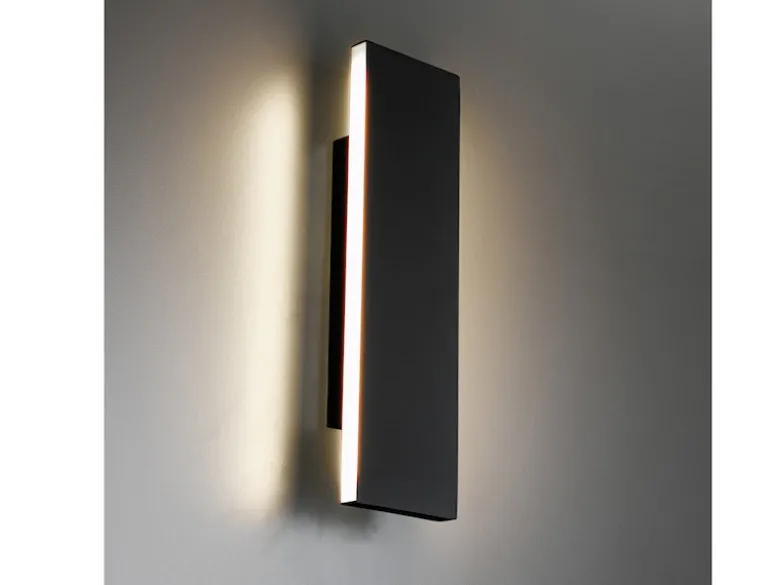 2er Set Flache LED Wandleuchten Up & Down Anthrazit 3 Stufen Dimmer, Breite 28cm