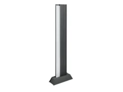 2er Set flache LED Wegeleuchten aus Aluminium in Anthrazit, Höhe 100cm