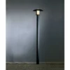 2er Set Gartenlaterne / Mastleuchte HEIMDAL, Höhe 200cm, Alu schwarz / Glas opal