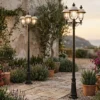 2er-Set Gartenlaterne PARMA, Edelstahl Lampendach, 3 x E27, IP43