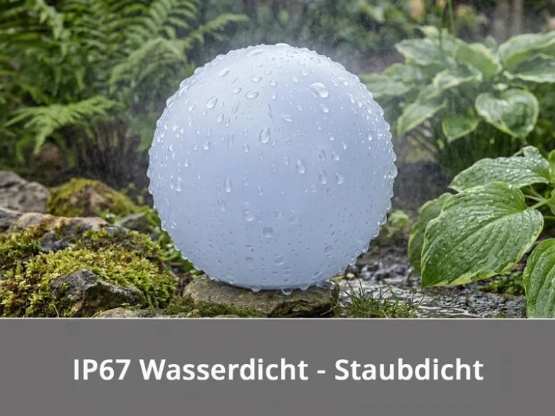 3er SET Garten Solarkugeln mit Fernbedienung dimmbar & RGBW Farbwechsel