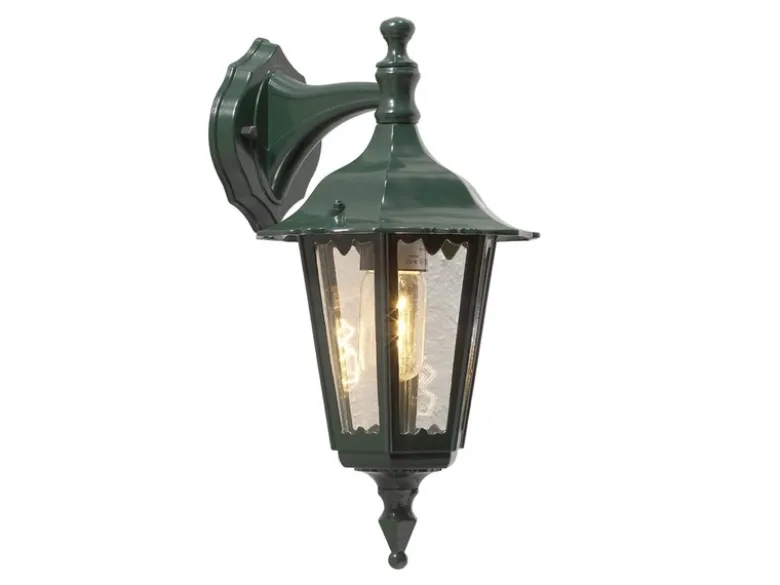 2er-Set hängende Wandleuchten FIRENZE, E27, Aluminium grün