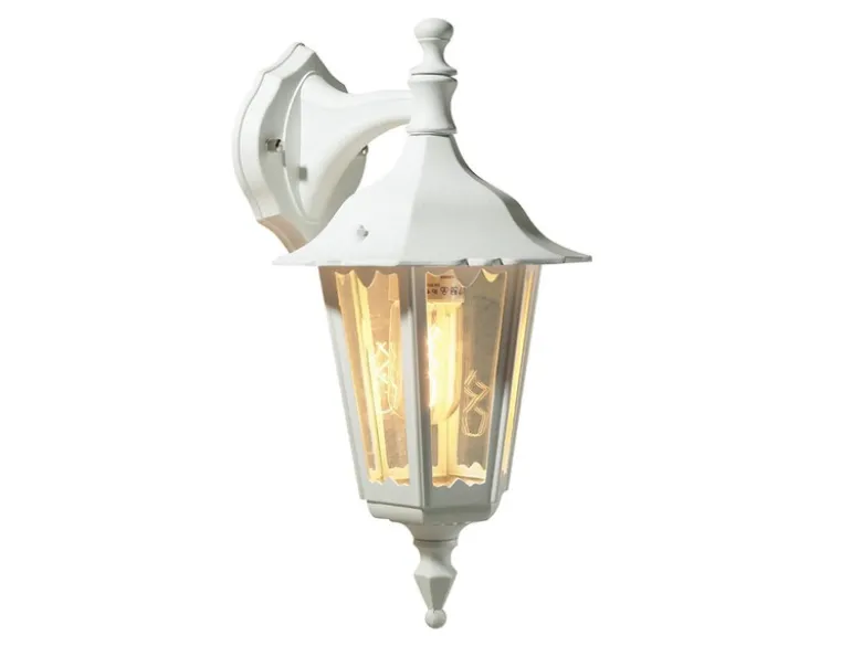 2er-Set hängende Wandleuchten FIRENZE, E27, Aluminium weiß