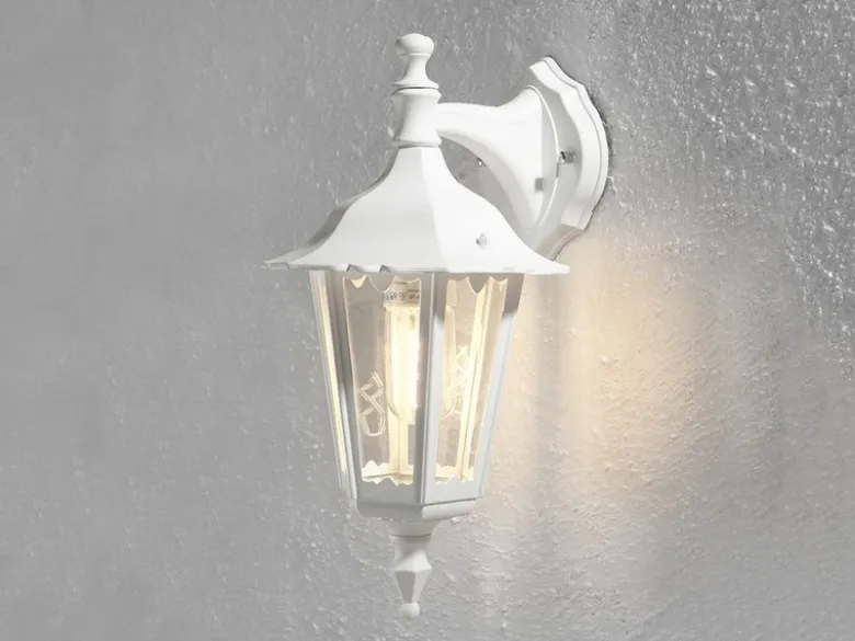 2er-Set hängende Wandleuchten FIRENZE, E27, Aluminium weiß