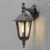 2er-Set hängende Wandleuchten FIRENZE, E27, Aluminium schwarz