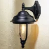 2er-Set hängende Wandleuchten PARMA, Aluminium schwarz, E27, IP43