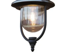 2er-Set hängende Wandleuchten PARMA, Edelstahl Lampendach, E27, IP43