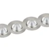 4er SET IP65 LED Deckeneinbaustrahler Silber matt rund, dimmbar, Ø 8,5cm