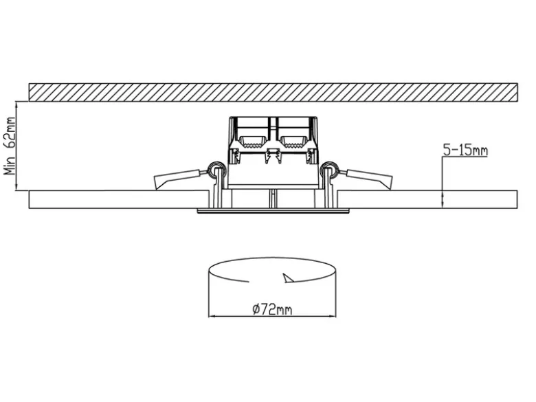 4er SET IP65 LED Deckeneinbaustrahler Silber matt rund, dimmbar, Ø 8,5cm