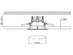 4er SET IP65 LED Deckeneinbaustrahler Silber matt eckig, dimmbar, 8,5cm