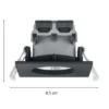 4er SET IP65 LED Deckeneinbaustrahler Schwarz eckig, dimmbar, 8,5cm