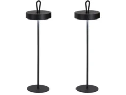 2er SET kabellose Outdoor Tischlampen - dimmbar & höhenverstellbar 21-46cm