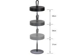 2er SET kabellose Outdoor Tischlampen - dimmbar & höhenverstellbar 21-46cm