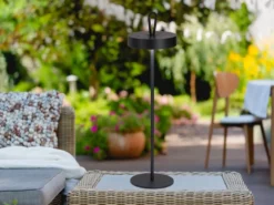 2er SET kabellose Outdoor Tischlampen - dimmbar & höhenverstellbar 21-46cm