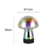 2er SET kleine Akku Tischleuchten aus irisierendem Glas, Höhe 18cm