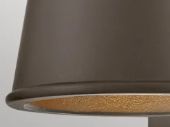 2er SET kleine LED Außenwandleuchten Bronzefarbig Salzluft resistent Höhe 15,5cm