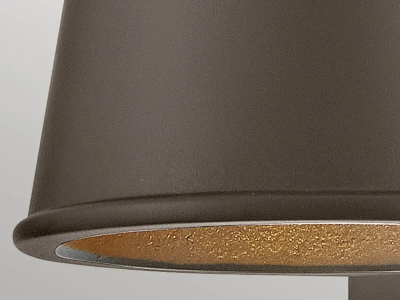 2er SET kleine LED Außenwandleuchten Bronzefarbig Salzluft resistent Höhe 15,5cm