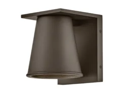 2er SET kleine LED Außenwandleuchten Bronzefarbig Salzluft resistent Höhe 15,5cm