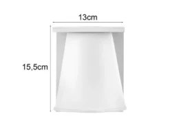 2er SET kleine LED Außenwandleuchten Weiß, Salzluft resistent Höhe 15,5cm