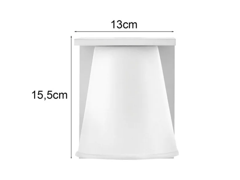 2er SET kleine LED Außenwandleuchten Weiß, Salzluft resistent Höhe 15,5cm