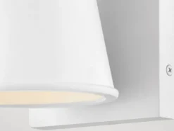 2er SET kleine LED Außenwandleuchten Weiß, Salzluft resistent Höhe 15,5cm
