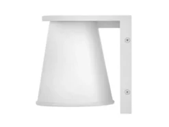 2er SET kleine LED Außenwandleuchten Weiß, Salzluft resistent Höhe 15,5cm