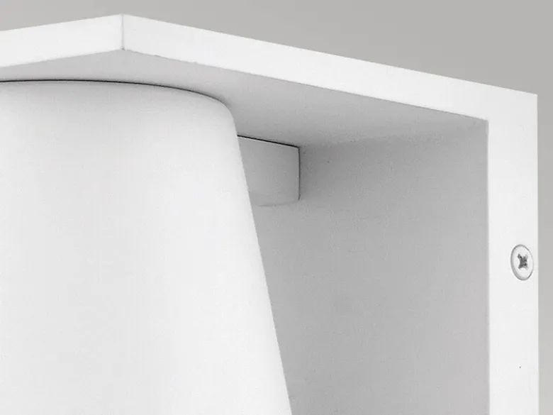 2er SET kleine LED Außenwandleuchten Weiß, Salzluft resistent Höhe 15,5cm