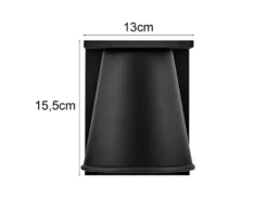 2er SET kleine LED Außenwandleuchten Schwarz, Salzluft resistent, Höhe 15,5cm