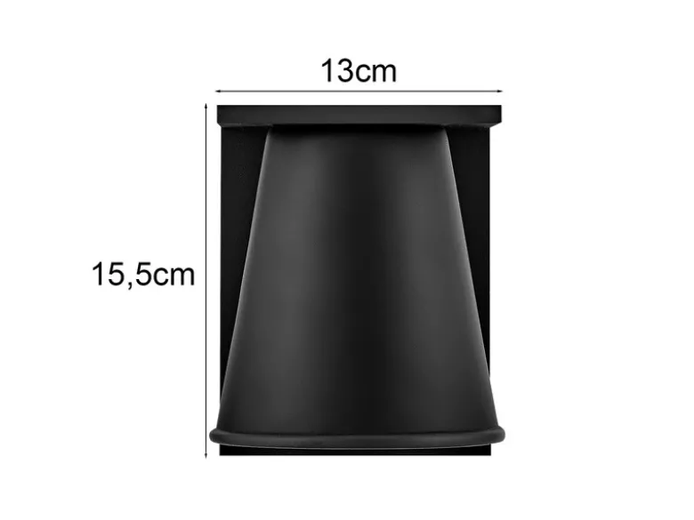 2er SET kleine LED Außenwandleuchten Schwarz, Salzluft resistent, Höhe 15,5cm