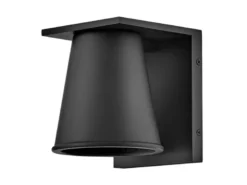 2er SET kleine LED Außenwandleuchten Schwarz, Salzluft resistent, Höhe 15,5cm