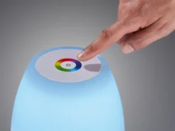 2er SET kleine Outdoor Akku Tischlampen 26cm ohne Kabel - dimmbar & RGB